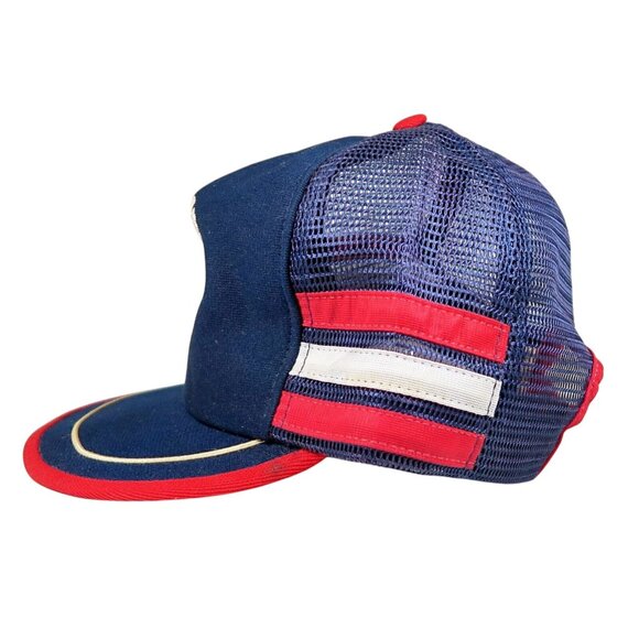 Vintage 70s-80s USA 3-Stripe Trucker Hat United Services Assoc Snapback - Picture 2 of 8